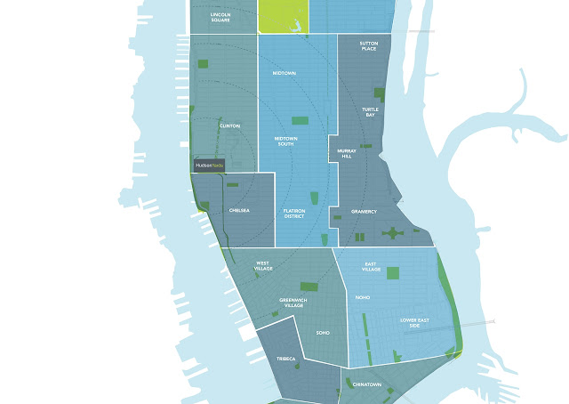 Picture of Manhattan and its neighborhoods 