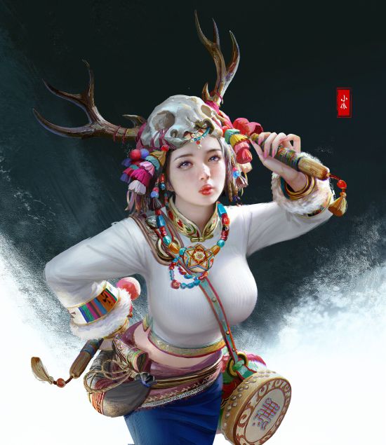 ST Brush artstation arte ilustrações fantasia chinesa mitologia games