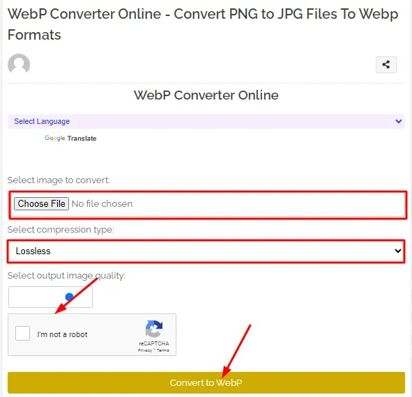 Free WebP Converter Online - Convert JPG And PNG To Webp Format