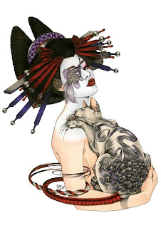 Beautiful Japanese Geisha Tattoos Design 1