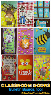 Classroom Door Decoration Ideas + Bulletin Board Ideas as well! (series of articles from school visits)