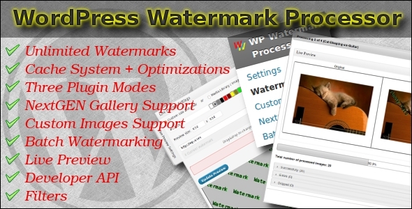 Fast Watermark Plugin for WordPress - CodeCanyon Item for Sale