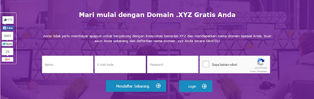 Proses mendapatkan domain .xyz gratis di IDHostinger bagian 1