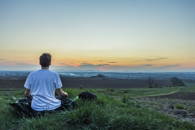 Meditation, Teenage, Hill, Scenery