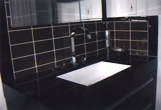 Black Glass Subway Tiles