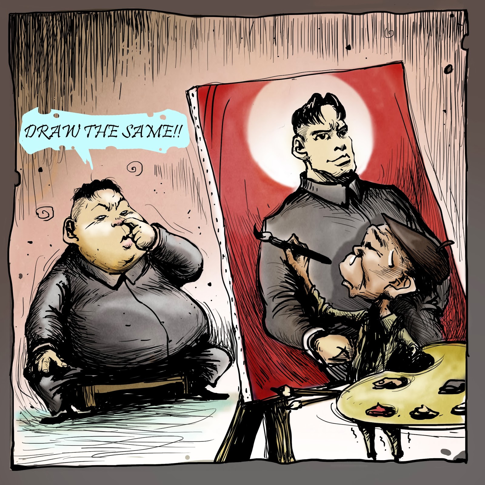 Funny Cartoons  of Kim  Jong  un 