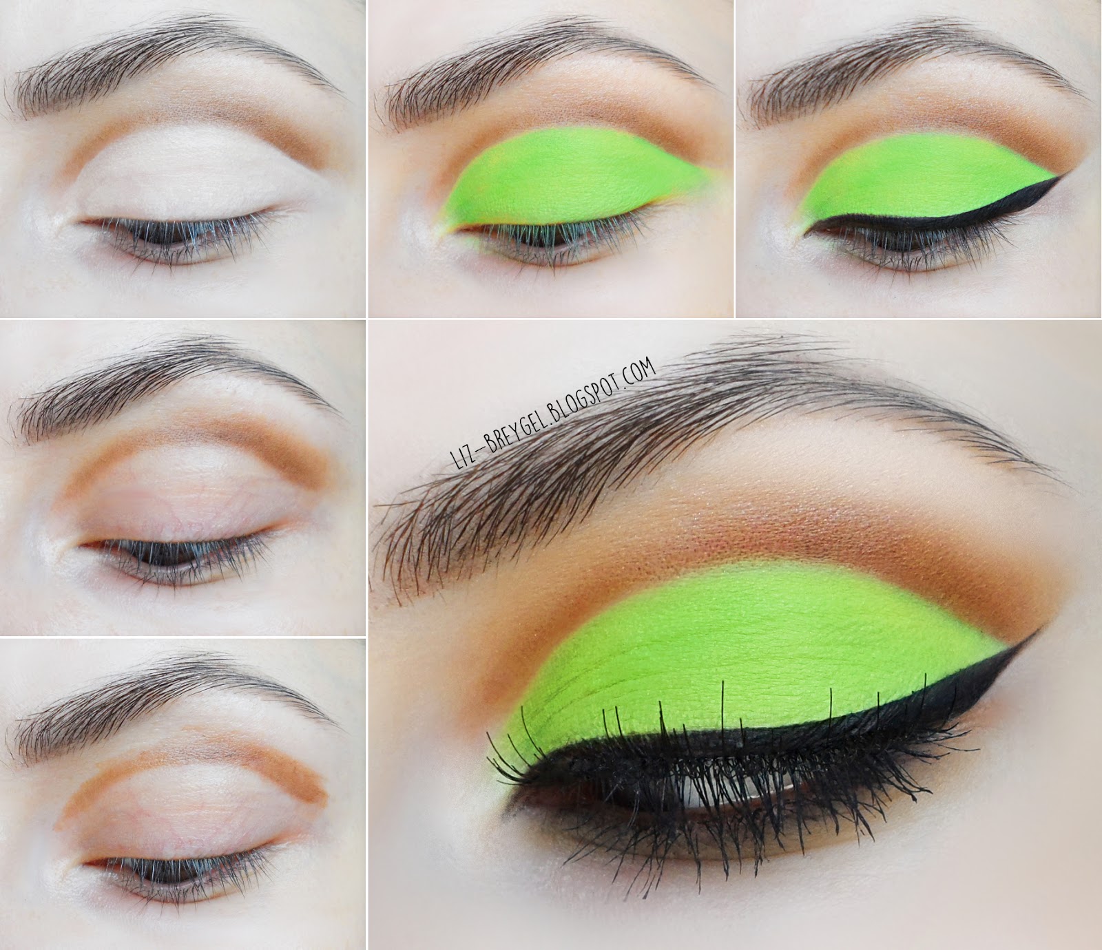 Neon Green Eye Makeup Step By Step Tutorial