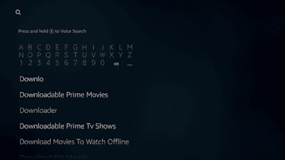 6. Visit the homescreen and open search option and type “Downloader”
