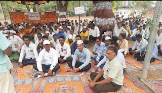 कारंजा येथे राज्यसरकारी कर्मचारी संपात उस्फुर्तपणें सहभागी - State government employees strike at Karanja