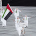 Emirati swimming champion, Yousef Al Matrooshi, bears UAE flag in Tokyo Olympics opening ceremony