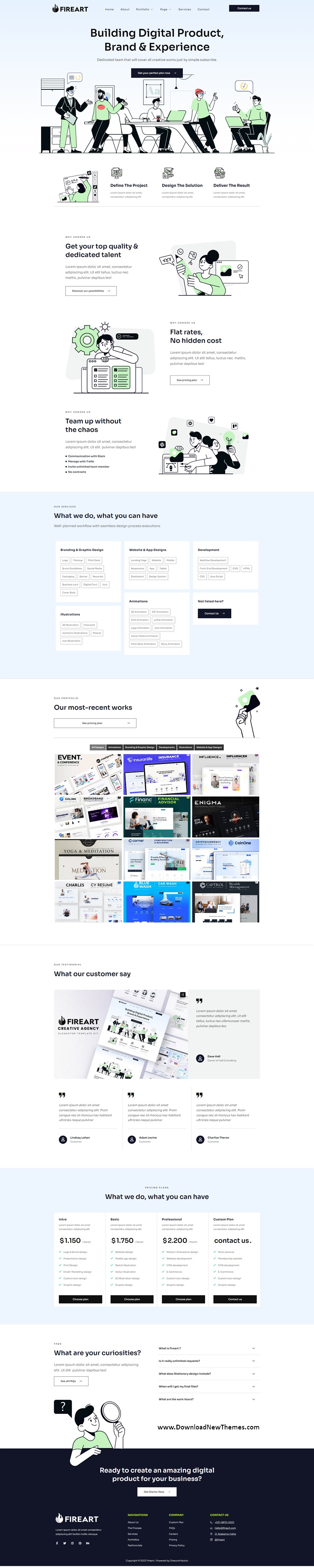 Fireart - Creative Agency Elementor Template Kit Review