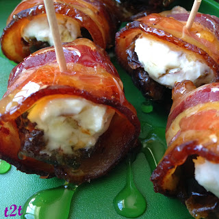 Cream Cheese Filled Dates Wrapped in Bacon from From Turnips 2 Tangerines