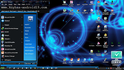 THEME WINDOWS 7 BLUE BLACK