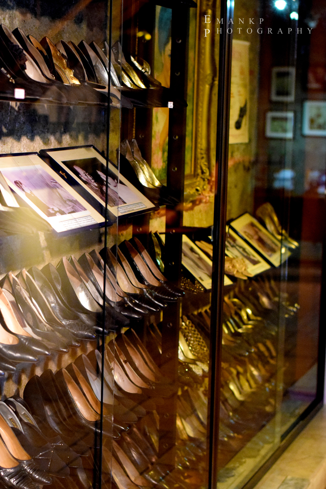 One of the many shelves housing Imelda's shoe collection.