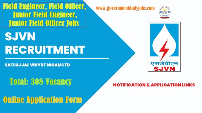 SJVN LIMITED ENGINEER & OFFICER RECRUITMENT 2023: APPLY ONLINE FOR 308 POSTS