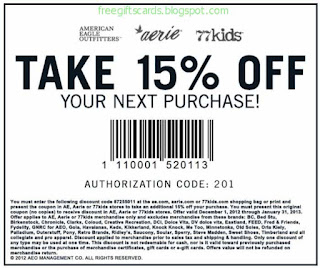 Free Printable American Eagle Outfitters Coupons