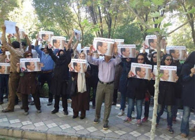 photo of the gathering  to support Mohammad Ali Taheri