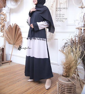 rumbai dress lilac_gaun muslimah modern