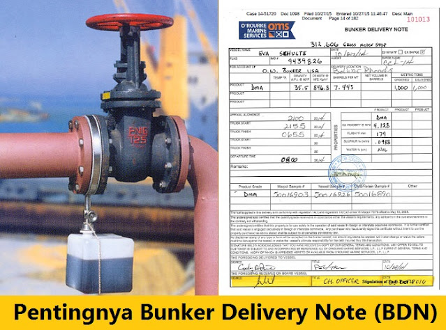 Penjelasan dan Contoh Bunker Delivery Note (BDN) Kapal