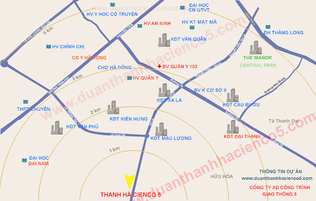 Vị trí của Dự án Thanh Hà Chung cư B1.3 Thanh Hà