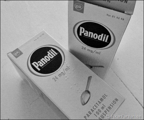Flytande Panodil slut överallt