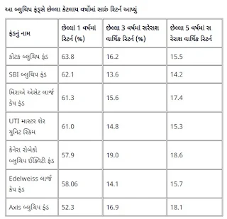 BLUECHIP MUTUAL FUNDS INFORMATION