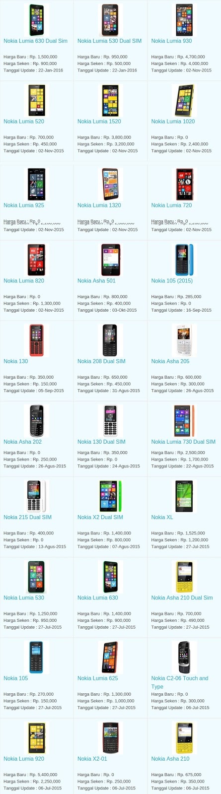 Daftar Harga Hp Terbaru Nokia Juni 2016