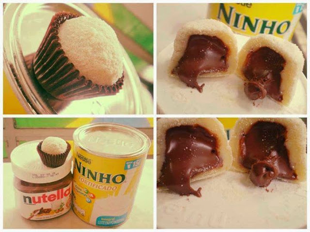 Como fazer Brigadeiro de Leite Ninho com recheio de Nutella