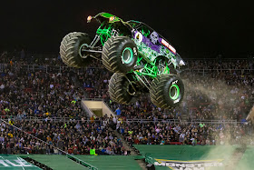 Monster Jam UK Arena Tour - Grave Digger Jump