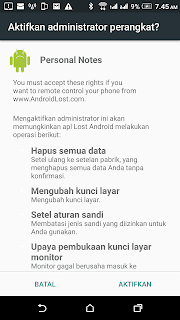 Cara Memantau Handphone yang hilang dari jarak jauh menggunakan aplikasi gratis Android Lost