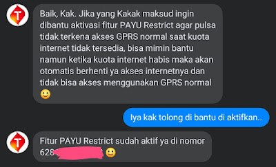 Aktifkan fitur PAYU telkomsel via Facebook