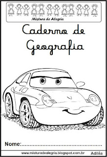 Capa para caderno geografia Mcqueen