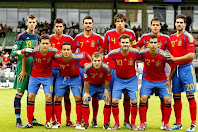 SELECCIÓN DE ESPAÑA SUB 21 - Temporada 2010-11 - De Gea, Didac Vila, Adrián, Javi Martínez, Domínguez y Botía; Ander Herrera, Thiago, Muniain, Mata y Montoya - ESPAÑA Sub21 3 (Adrián 2 y Jeffren) BIELORRUSIA Sub21 1 (Voronkov) - 22/06/2011 - Campeonato de Europa de Selecciones Sub21, semifinal - Viborg, Dinamarca, Viborg Stadion