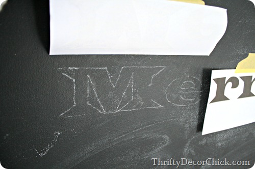 DIY image to chalkboard