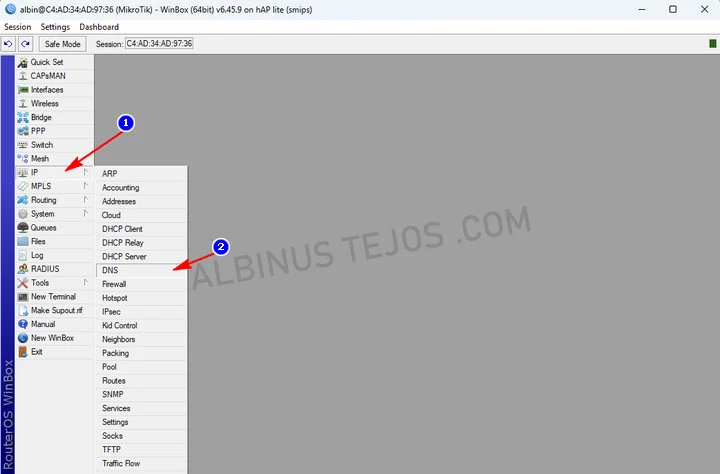 Mengatur DNS MikroTik