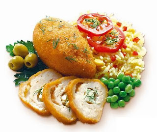 Kotelety po kyivsky or chicken cutlets by Ukrainian recipe