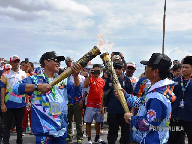 Suko Pranoto dan Endro Satoto Partisipasi di Pawai Obor Asian Para Games 2018