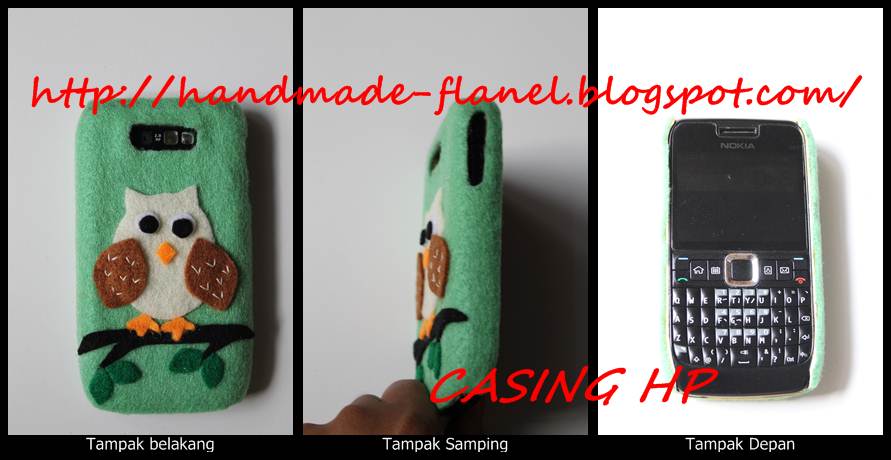  Casing  HP  dengan gambar  dari flanel PERMATA HANDMADE