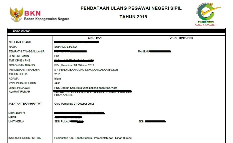 Solusi Data Tidak Bisa Kirim Pada ePUPNS
