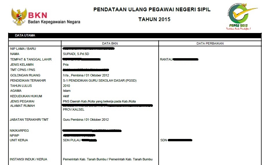 Solusi Data Tidak Bisa Kirim Pada ePUPNS