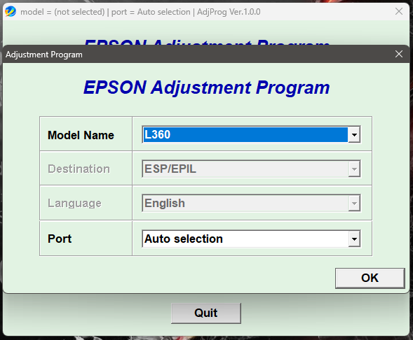 Free Epson Adjustment Program L360