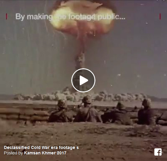 Declassified Cold War era footage shows the US government testing nuclear bombs in remote California.