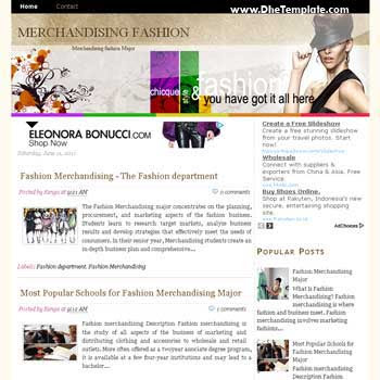 Merchandising Fashion blogger template. template image slider blog. template blog for fashion blog