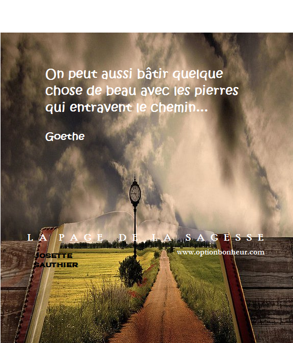 Citations Option Bonheur Citation De Goethe Sur Les Pierres Du Chemin