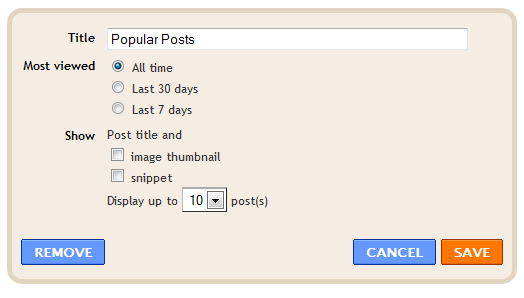uncheck snippets and thumbnails
