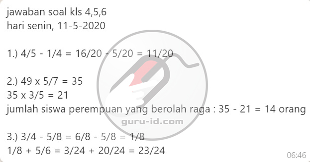 gambar jawaban soal kelas 4 5 6 senin 11 mei 2020