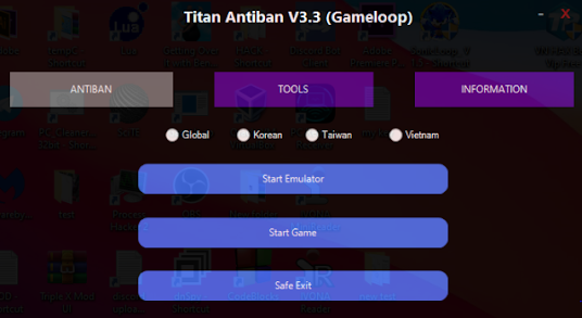 New Titan AntiBaN V3.3 for Gameloop Pubg Mobile 1.2 Hack Free