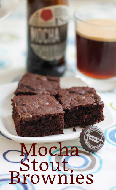 Food Lust People Love: Mocha Stout brownies are rich and chocolaty with a subtle deep flavor from the stout. I used Bateman’s Mocha Stout which is available here in Dubai, but you can substitute your own favorite local brew.