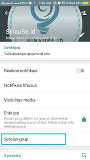 Pilih Setelan Grup