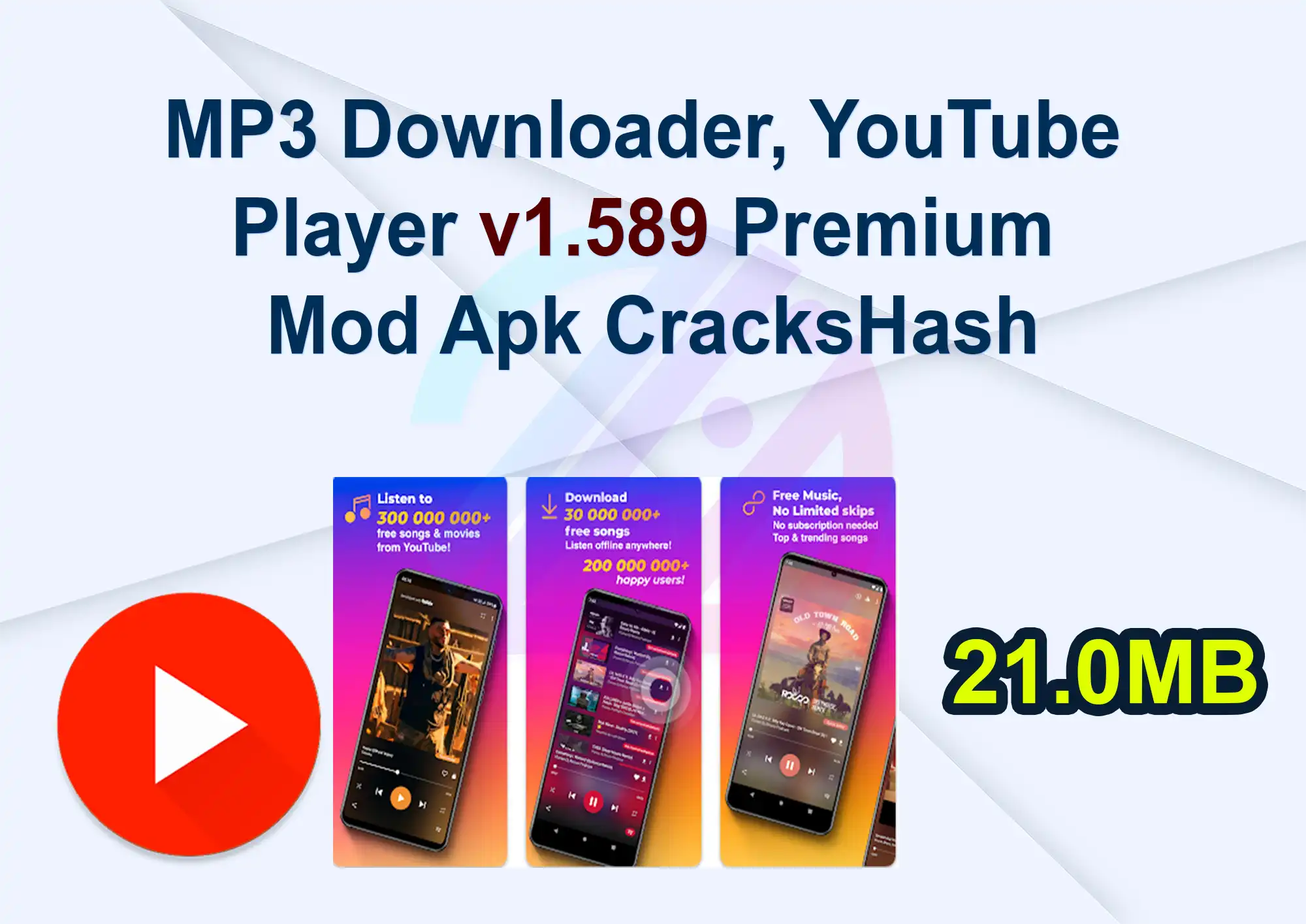 MP3 Downloader, YouTube Player v1.589 Premium Mod Apk
